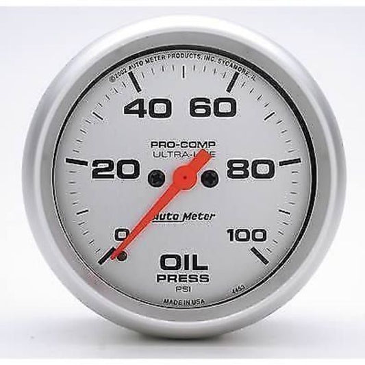 AutoMeter AU4453 Ultra-Lite 2-5/8" Elec Oil Pressure Gauge 0-100PSI