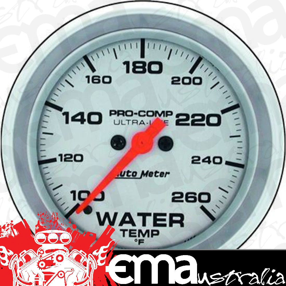 AutoMeter AU4455 Ultra-Lite Water Temperature 100-260¶ø F 2 5/8 In. Analog Elecal