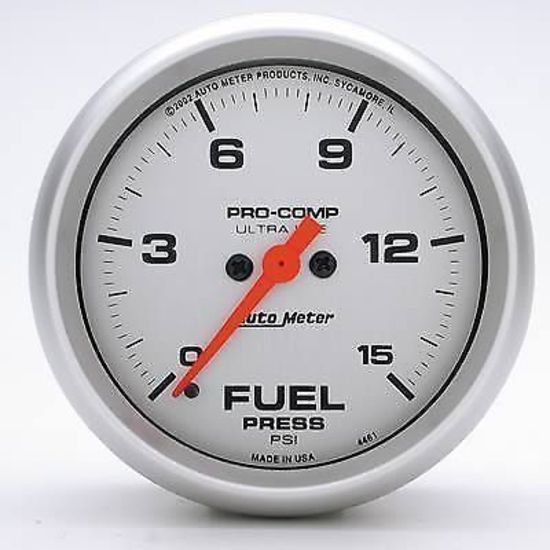 AutoMeter AU4461 Ultra-Lite 2-5/8" Elec Fuel Pressure Gauge 0-15 PSI