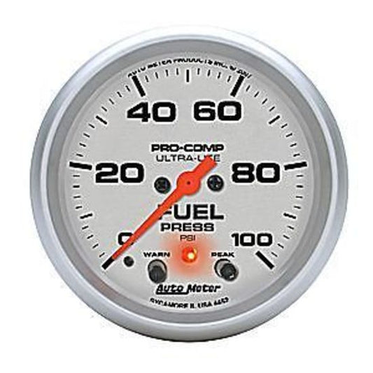 AutoMeter AU4472 Ultra-Lite 2-5/8" Programmable Fuel Pressure Gauge 0-100 PSI