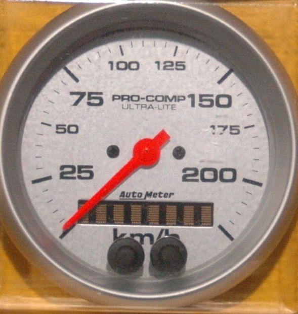 AutoMeter AU4481-M Ultra-Lite 5" Elec In-Dash GPS Speedometer 0-225 Km/H