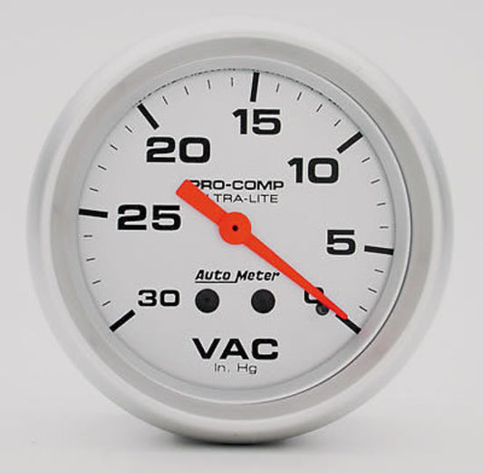 AutoMeter AU4484 Ultra-Lite Vacuum Gauge 2-5/8" Mech.
