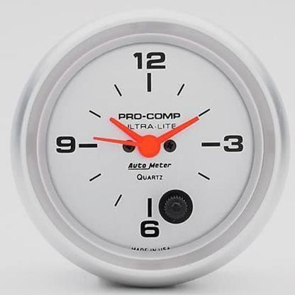 AutoMeter 4485 2-5/8" CLOCK, 12 HOUR, ULTRA-LITE