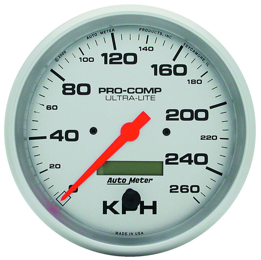 AutoMeter AU4489-M Ultra-Lite Speedometer 5" In-Dash Elecal 0-260 Km/H