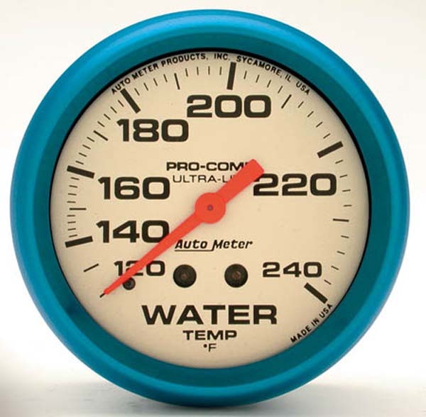 AutoMeter AU4532 Ultra-Nite 2-5/8" Mech Water Temperature Gauge 120-240¶øF