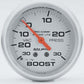AutoMeter 4603 2-5/8" BOOST/VACUUM, 30 IN HG/30 PSI, LIQUID FILLED, ULTRA-LITE