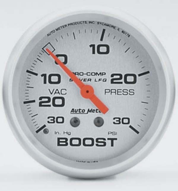 AutoMeter 4603 2-5/8" BOOST/VACUUM, 30 IN HG/30 PSI, LIQUID FILLED, ULTRA-LITE