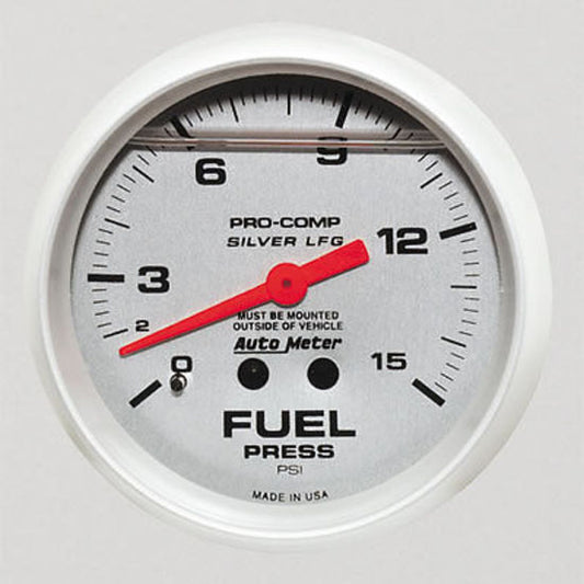 AutoMeter AU4611 Pro-Comp Fuel Pres Gauge 0-15PSI 2-5/8