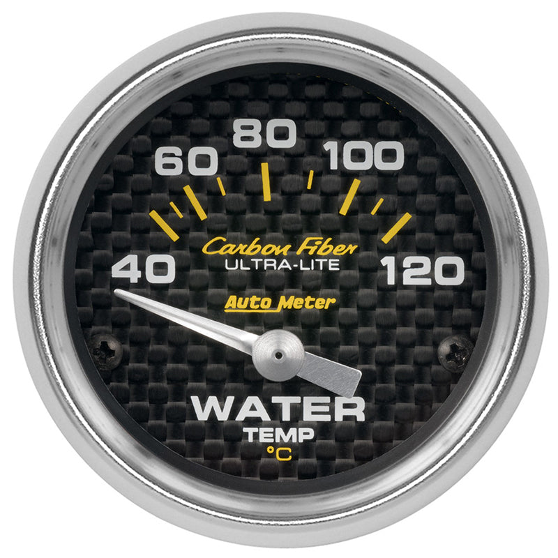 AutoMeter AU4737-M Carbon Fiber 2-1/16" Elec Water Temperature Gauge 40-120¶øC