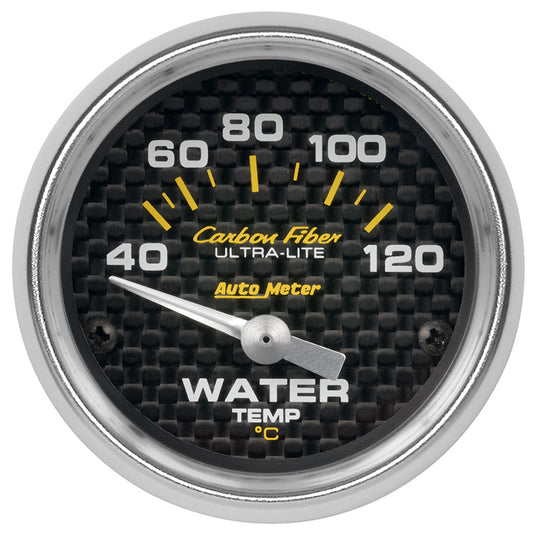 AutoMeter AU4737-M Carbon Fiber 2-1/16" Elec Water Temperature Gauge 40-120¶øC