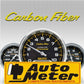 AutoMeter AU4780-M Carbon Fiber 3-3/8" Elec In-Dash GPS Speedometer 0-225 KPH