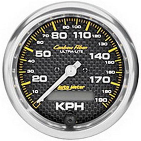 AutoMeter AU4787M Carbon Fiber Speedometer Ultra-Lite 0-190 KPH 3-3/8" Analog Electrical