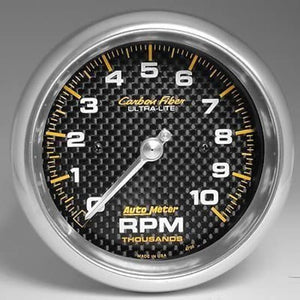 AutoMeter AU4798 Carbon Fiber 3-3/8" Elec In-Dash Tachometer 0-10000 RPM
