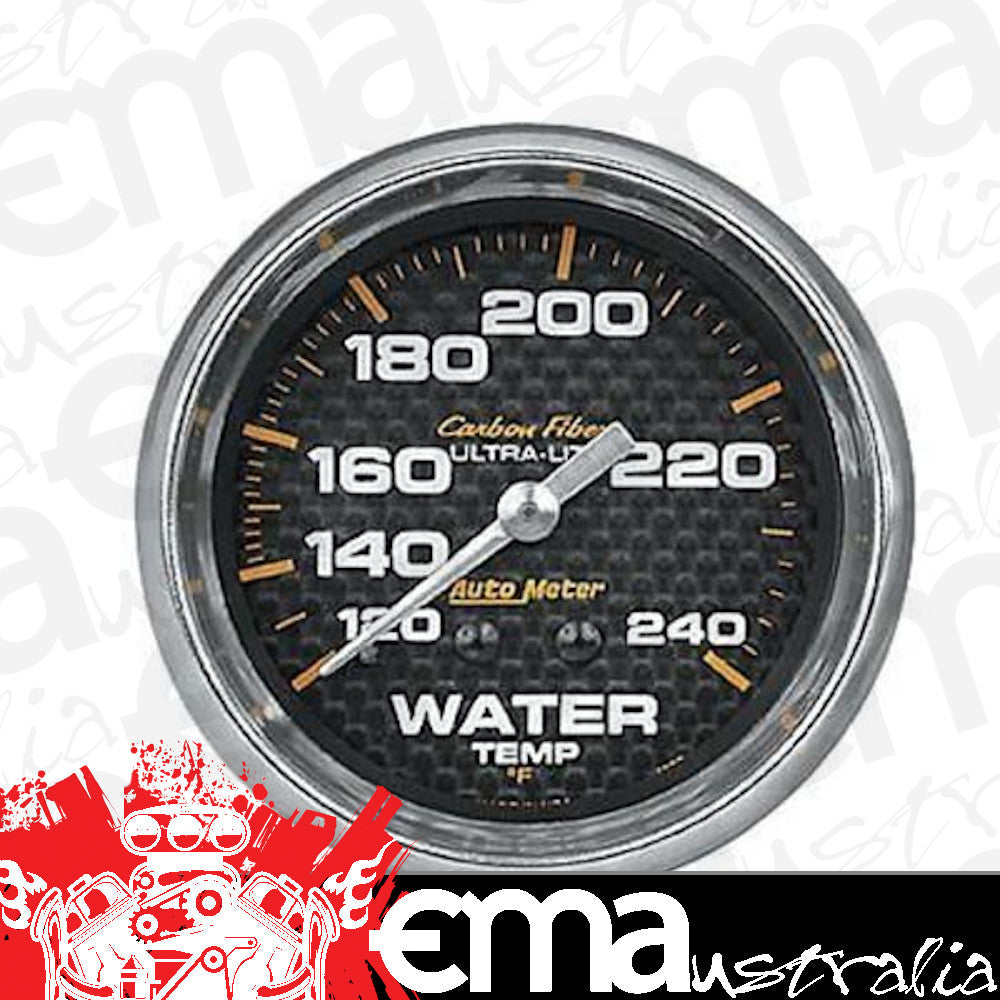 AutoMeter AU4832 Carbon Fiber 2-5/8" Mech Water Temperature Gauge 120-240¶øF