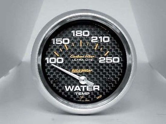 AutoMeter AU4837 Carbon Fiber 2-5/8" Elec Water Temperature Gauge 100-250¶øF