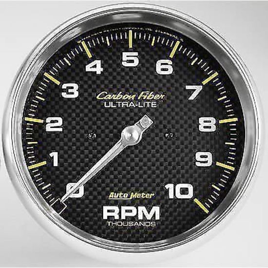 AutoMeter AU4898 Carbon Fiber 5" Elec In-Dash Tachometer 0-10000 RPM