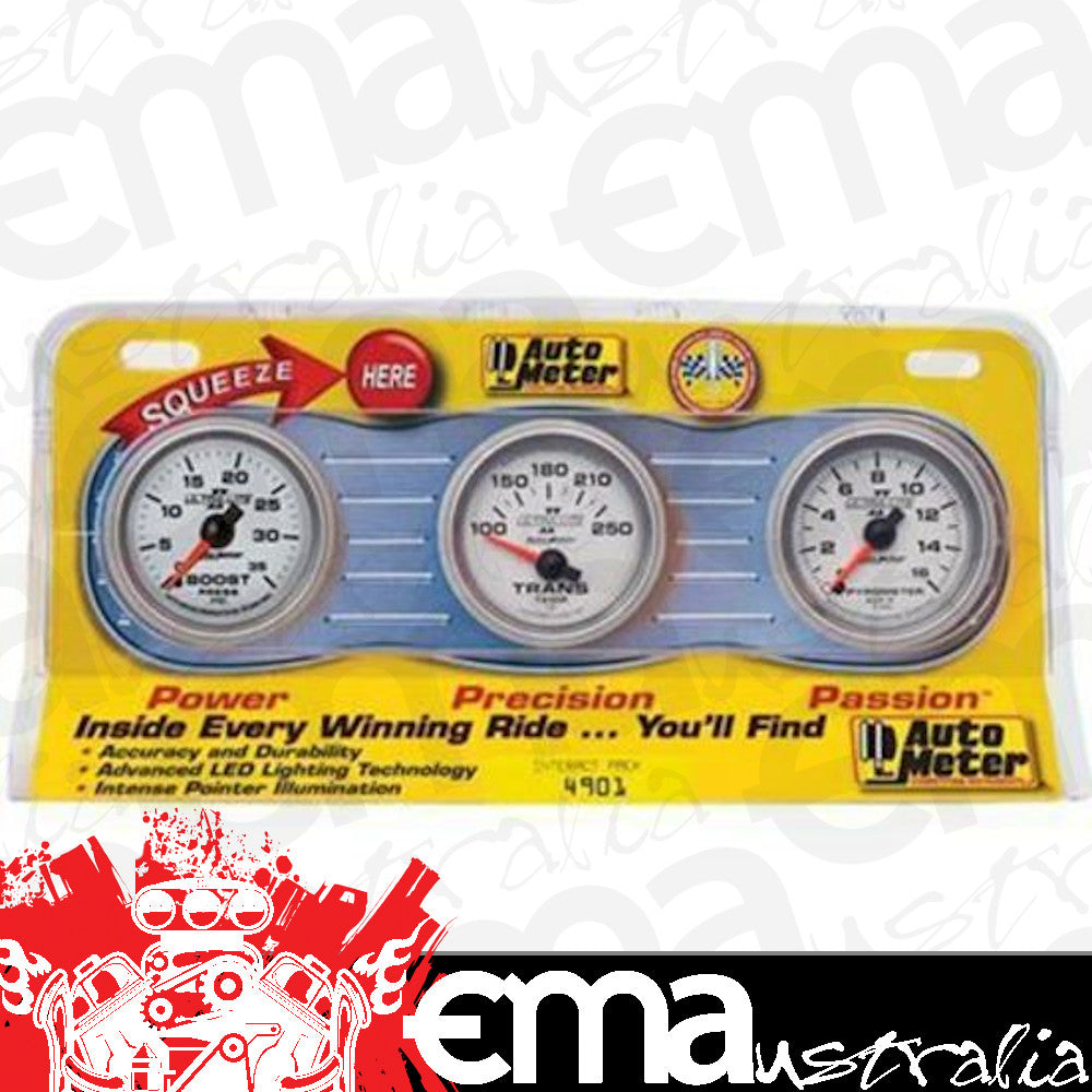 AutoMeter AU4901 Gauge Set Ultra-Lite II Analog Boost Pyrometer Transmission Temperature 2-1/16" Kit