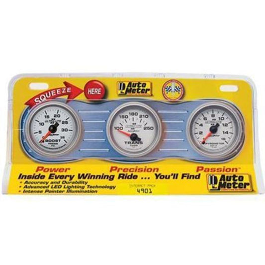 AutoMeter AU4901 Gauge Set Ultra-Lite II Analog Boost Pyrometer Transmission Temperature 2-1/16" Kit
