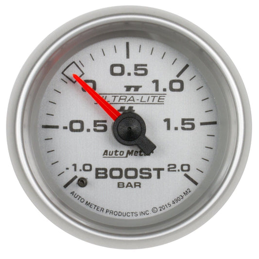 AutoMeter AU4903-M2 Ultra-Lite II 2-1/16" Mech Boost/Vacuum Gauge -1/+2 Bar