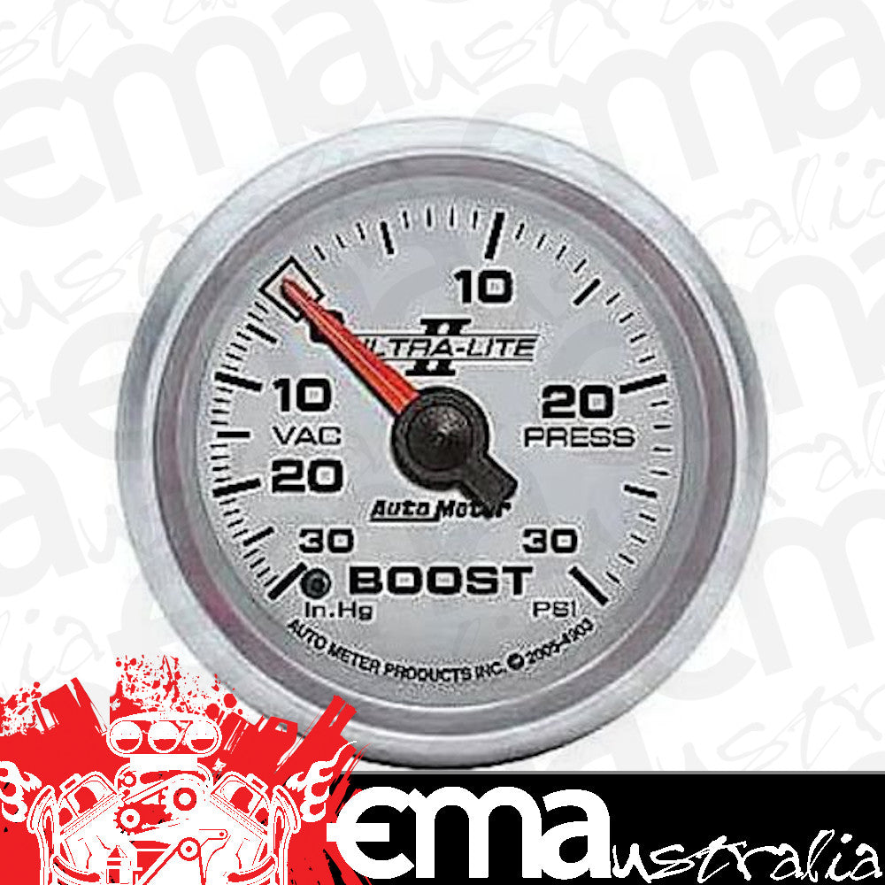 AutoMeter AU4903 Ultra-Lite 2-1/16" Mech Boost/Vacuum Gauge 30 In Hg/30 PSI