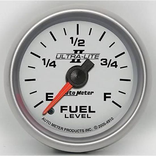 AutoMeter AU4910 Ultra-Lite II 2-1/16" Fuel Level Gauge 0-280 OHMS