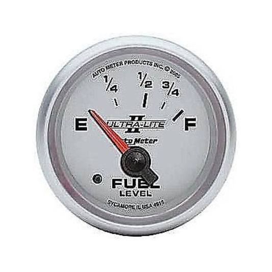 For most Fords before 1989 (except 1987 & later Mustang) & most Chrysler. Gauge Style: Auto Meter Ultra-Lite II 2-1/16" Elecal Fuel Level 73-10 OHMS AutoMeter AU4915