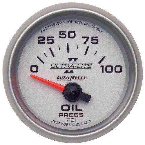 AutoMeter AU4927 Ultra-Lite II 2-1/16" Elecal Oil Pressure Gauge 0-100 PSI