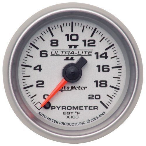 AutoMeter AU4945 Ultra-Lite II 2-1/16" Elecal Pyrometer Egt Gauge 0-2000¶øF
