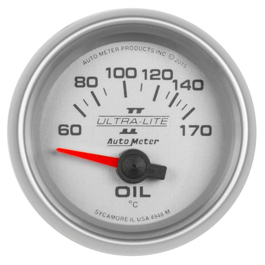 AutoMeter AU4948-M Ultra-Lite II 2-1/16" Elec Oil Temperature Gauge 60-170¶øC