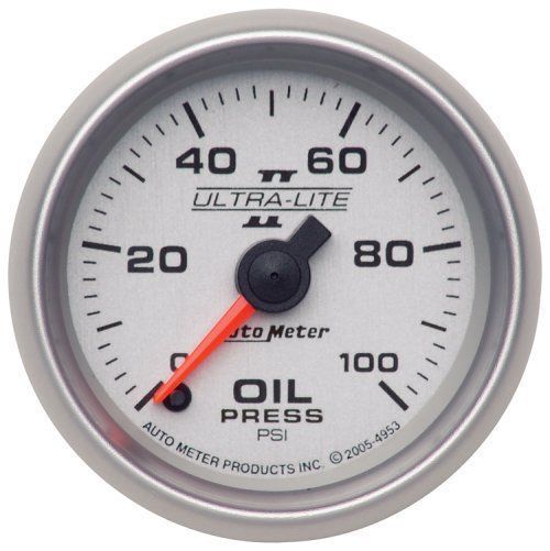 AutoMeter AU4953 Ultra-Lite II 2-1/16" Elec Oil Pressure Gauge 0-100 PSI