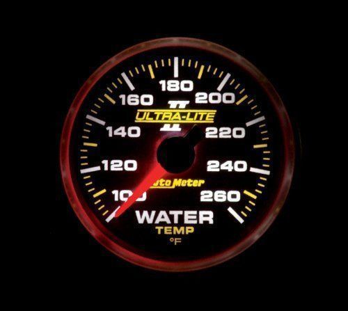 AutoMeter AU4955 Ultra-Lite II Water Temp Gauge 2-1/16" 100-260¶øF Elecal