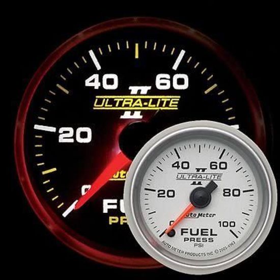 AutoMeter AU4963 Ultra-Lite II 2-1/16" Fuel Pressure Gauge 0-100 PSI W/ Memory