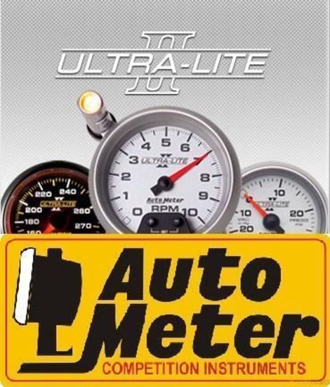 AutoMeter AU4980-M Ultra-Lite II 3-3/8" Elec In-Dash GPS Speedometer 0-225 Km/H