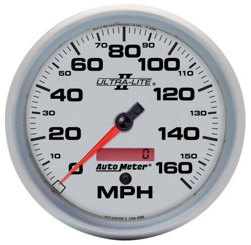 AutoMeter AU4985 Ultra-Lite II 5" Elecal In-Dash Speedo 0-160 MPH
