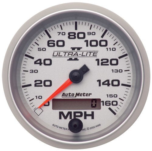 AutoMeter AU4988 Ultra-Lite II Speedometer 3-3/8" In-Dash Programmable 0-160 MPH