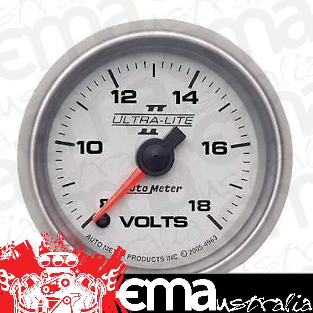 AutoMeter AU4991 Voltmeter Gauge 2-1/6" 8-18 Volts