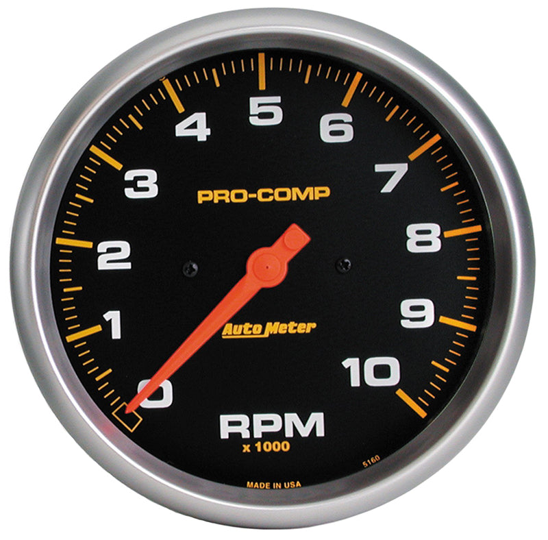 AutoMeter AU5160 Pro-Comp Tachometer 5" In-Dash Elec 0-10 000 RPM