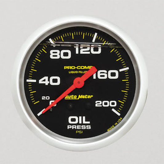 AutoMeter AU5422 Pro-Comp 2-5/8" Mech Oil Pressure Gauge 0-200 PSI