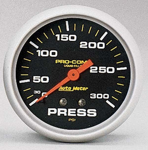 AutoMeter AU5423 Pro-Comp 2-5/8" Mech Pressure Gauge 0-300 PSI