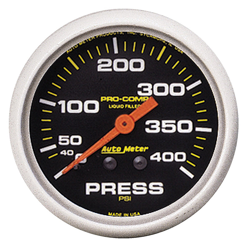 AutoMeter AU5424 Pro-Comp Pressure Gauge 2-5/8" Liquid Filled Mech 0-400 PSI