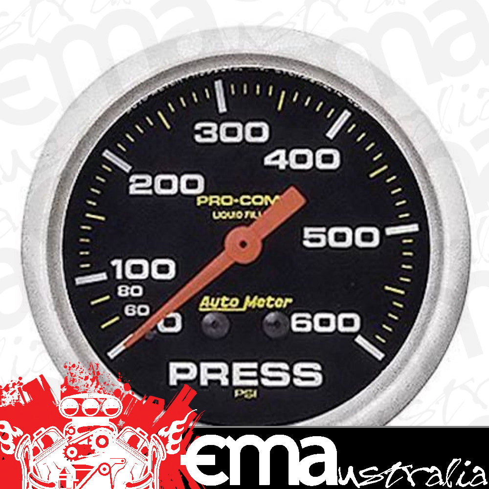 AutoMeter AU5425 Pro-Comp 2-5/8" Mech Pressure Gauge 0-600 PSI