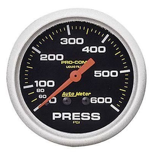 AutoMeter AU5425 Pro-Comp 2-5/8" Mech Pressure Gauge 0-600 PSI