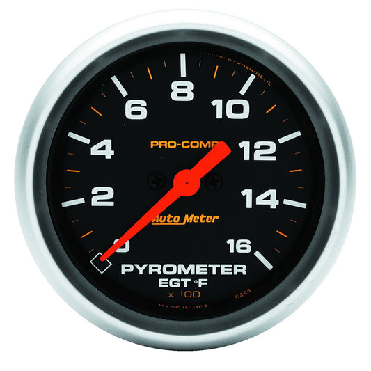 AutoMeter AU5444 Pro-Comp Pyrometer Gauge 2-5/8" Full Sweep Elec 0-1600¶øF