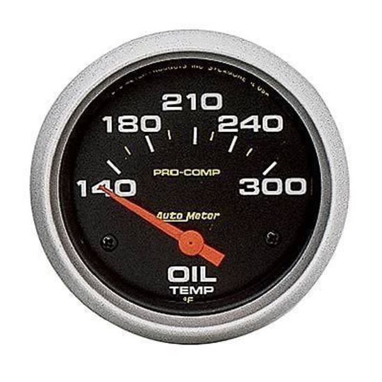 AutoMeter AU5447 Pro-Comp 2-5/8" Elec Oil Temp Gauge 140-300¶øF Black/Silver