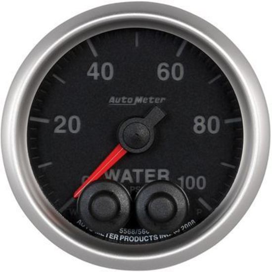 AutoMeter AU5668 Elite Water Pressure 0-100 PSI. 2-1/16" Diameter Analog Elecal