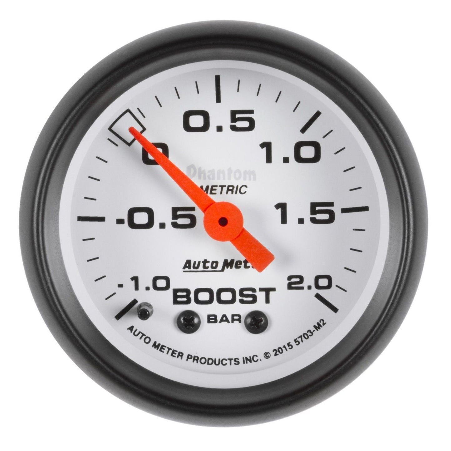 AutoMeter AU5703-M2 Phantom 2-1/16" Mech Boost/Vacuum Gauge -1/+2 Bar