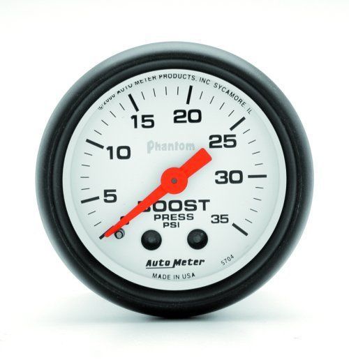 AutoMeter AU5704 Phantom 2-1/16" Mech Boost Pressure Gauge 0-35 PSI