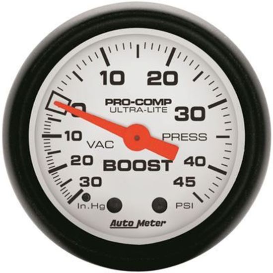 AutoMeter AU5708 Phantom Boost/Vacuum 30 In. Hg/45 PSI 2-1/16" Analog Mech