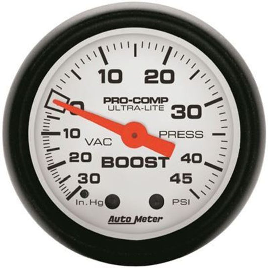 AutoMeter AU5708 Phantom Boost/Vacuum 30 In. Hg/45 PSI 2-1/16" Analog Mech