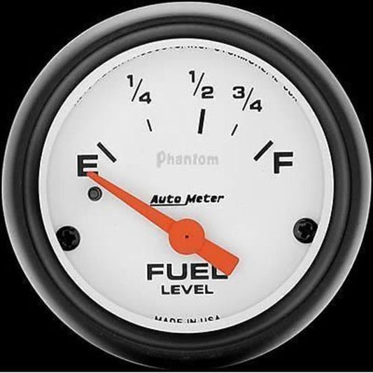 AutoMeter AU5715 Phantom 2-1/16" Fuel Level Gauge 73 OHMS Empty 10-12 OHMS Full